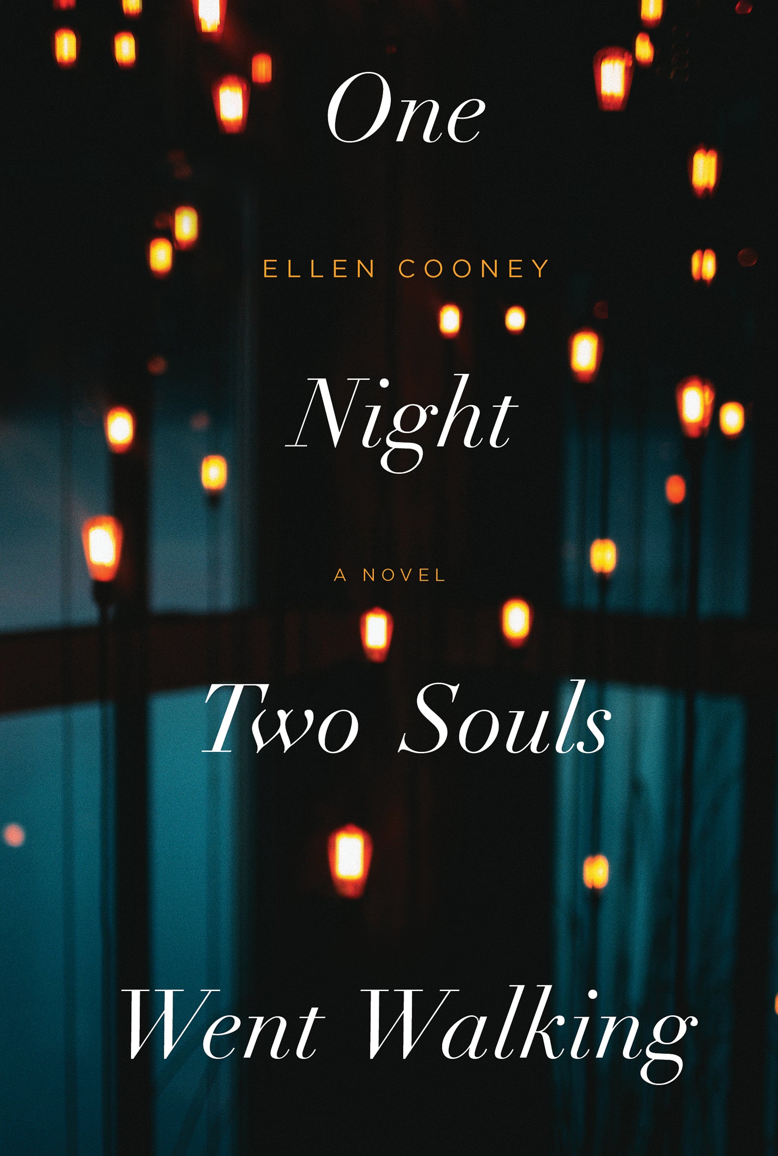 Book cover featuring a dark window with many blurry yellow and orange lights floating. Title in large white text centered on cover.