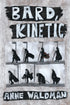 Book cover of a shaded grey background with the title and author in white and black chalky text and a centered row of black and white images of a woman in a long coat
