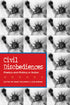 Cover of "Civil Disobediences," with 14 separate black and white photos of the Statues of Liberty, all from the same angle. 