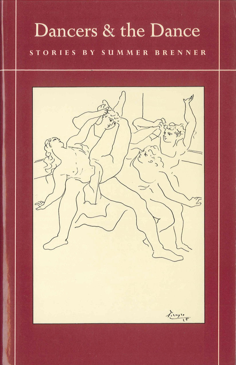 Cover of Summer Brenner's "Dancers & the Dance," focusing on sketches of four women dancing. 
