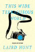 Book Cover with pale yellow background speckled in black dots with a black and white sketch of a camera with a blue lens centered between the title and author