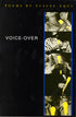 book cover featuring black background with a black and white film reel going up the right side with images of people holding a yellow microphone at different angles